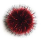 shoes and caps accessories real Racoon fur pompom 13cm colorful super large fur ball