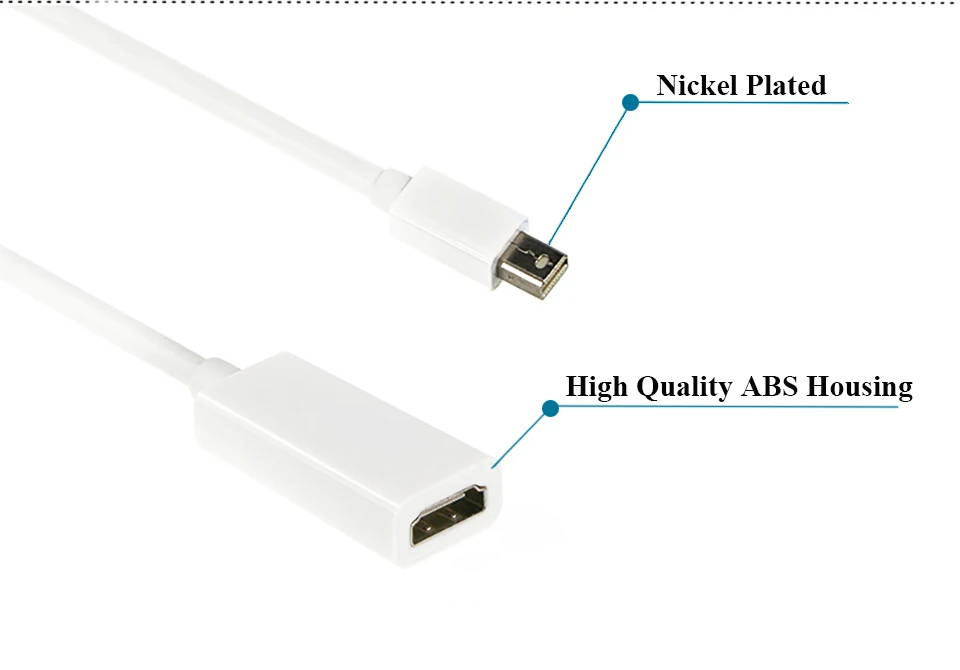 Mini DP to HDMI Adapter Cable Mini DisplayPort Thunderbolt Port Converter for Macbook Pro Air Projector Camera TV PC  (7)