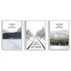 Snow Forest Landscape Wall Art Canvas Decor Prints and Posters Quotes Pictures Paintings Art