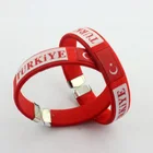 Football World Cup Colorful Customized Silicone Debossed Sports Wristbands
