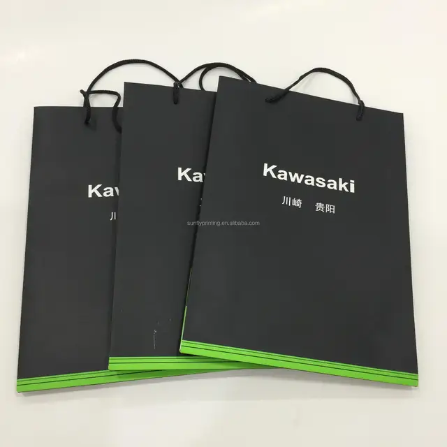 custom logo printing hot stamping decorative door gift paper bag