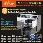 450 books/hour cover Creasing and hot PUR glue hard board book binding machine