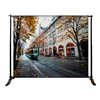 High quality tension fabric full color telescopic background stand