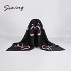 Online shopping fashionable promotional bank bowknot black scarf for women