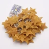 Battery powered LED string lights with metal material star shape ornaments for Christmas holiday decoration