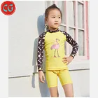 OEM Custom Printed Diving Suit Nylon Fabric Sun Protection Swimwear For Kids Girls