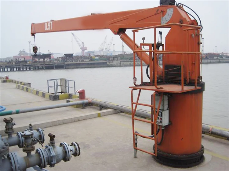 high quality marine hydraulic ship deck crane