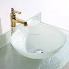 America hot sales Luxury Super white Glass Vessel Sink Y281
