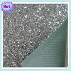 shiny artificial leather&glitter leather fabric