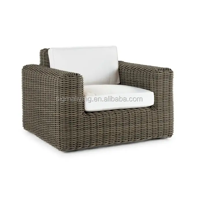 Hot sale simple design outdoor furniture wicker sofa chair for sale