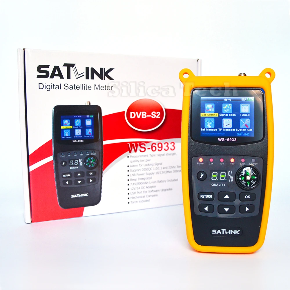 SATLINK ws-6933 FTA HD LCD dvb-s2 Digital Satellite Finder 950-2150mhz*1 