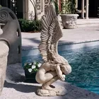 Tombstone Hand Carved White Marble Angel Tombstone For Sale