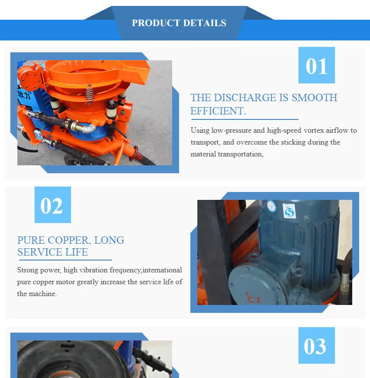 wet rotor shotcrete machine
