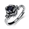 Hot Selling Jewelry 925 Sterling Silver Black Tourmaline Obsidian Ring Men