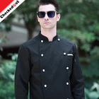 2017 Newest Chinese style button chef uniform long-sleeved chef coat for the restaurant