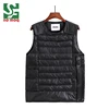 Factory Supplier Custom Printing Black Body Warmer Jacket Winter Warm Down Vest For Men