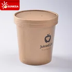 Disposable customized kraft paper soup cup from Chinese supplier
