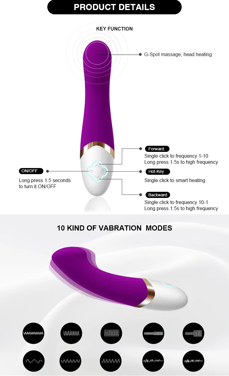 Wholesale Electric Body Heating Vibrator Massager Adult Sex Toys