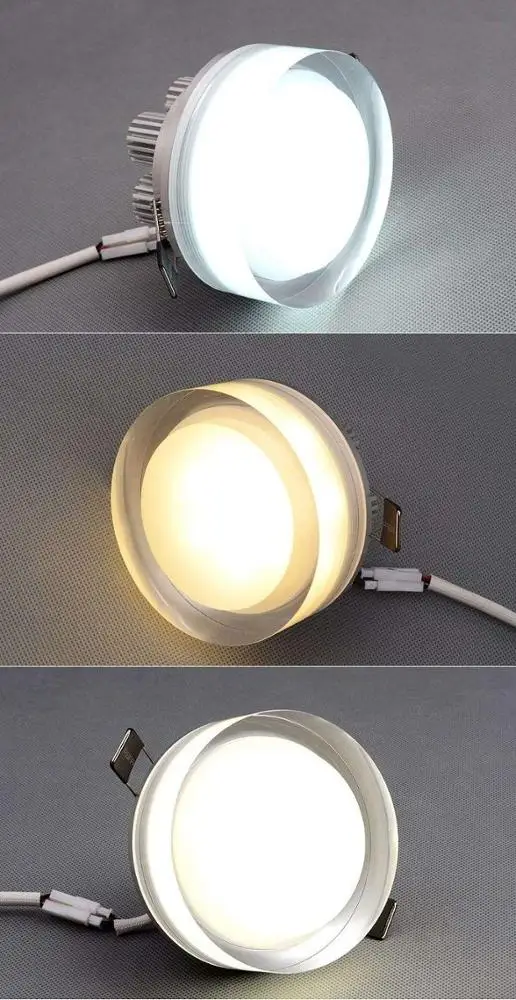  SquareRound ceiling lamp Crystal LED Downlight 1W3W5W9W LED Ceiling Lamp Corridor Lights AC110V220V LED Spot Light (3)