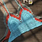2019 New Knit Crochet Cami Summer Bikini Beach Crop Top Women Bralette Halter Neck Crop Tops