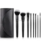 Eight black leather make-up brush brush set beauty makeup makeup tools Manufacturer of custom wholesale makeup brush