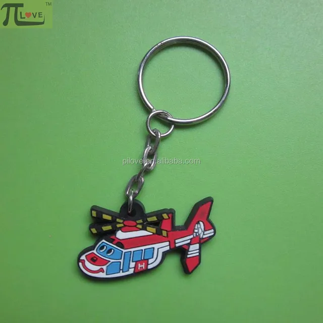 hot premium gifts customized logo and plane shape pvc rubber key