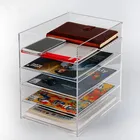 acrylic file organizer display stand /holder with 5 layer