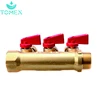 pvc/ppr pex al pipe and brass/copper female/male Manifolds ball valve gate valve separate fittings for floor heating
