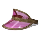 Custom Fashion UV Protection Transparent Plastic Visor Cap Clear Sun Visor Hat