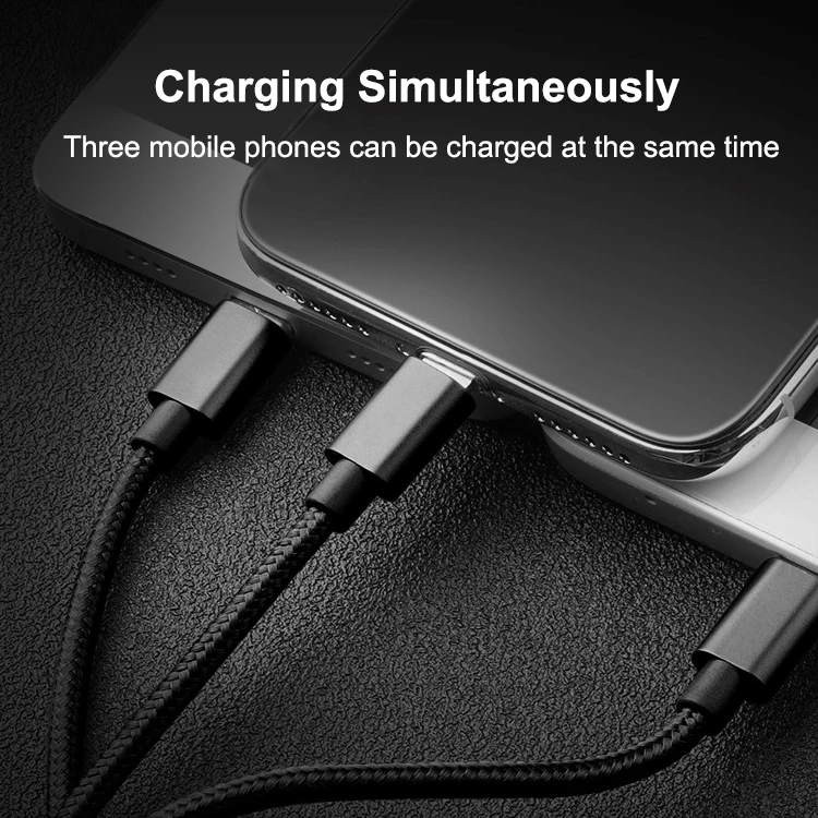 Usb 3 in 1 Multi Function Charging Data Cable Adapter Cable for I-phone Type-c Android - ANKUX.COM