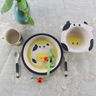 China Supplier Kids Plastic Melamine 5 PCs Kids Dinner Set