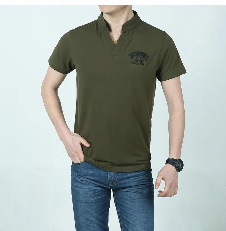 army green polo shirt