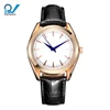 watches men luxury brand automatic watch stainless steel enamel white dial italian leather strap 100 meters water resistant