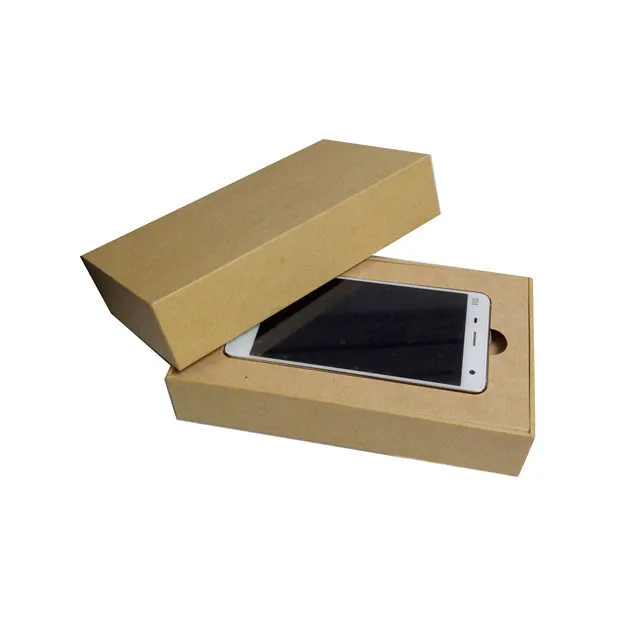 custom kraft cellphone shipping box accessories packaging box
