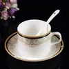 High quality fine white Bone China tea cup saucer sets