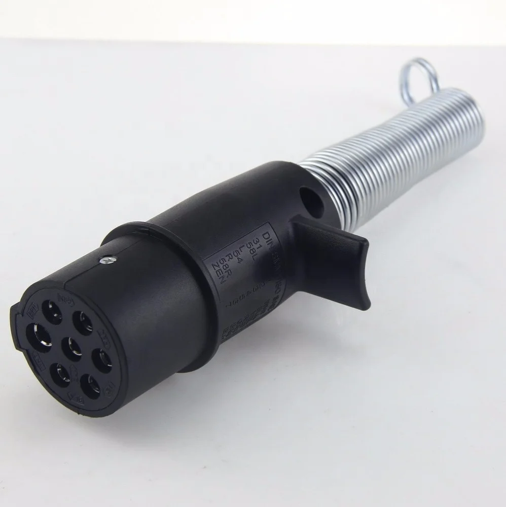 Conector de remolque redondo de 7 v/ías resistente hembra enchufe de remolque 7 pines EBS 24 V
