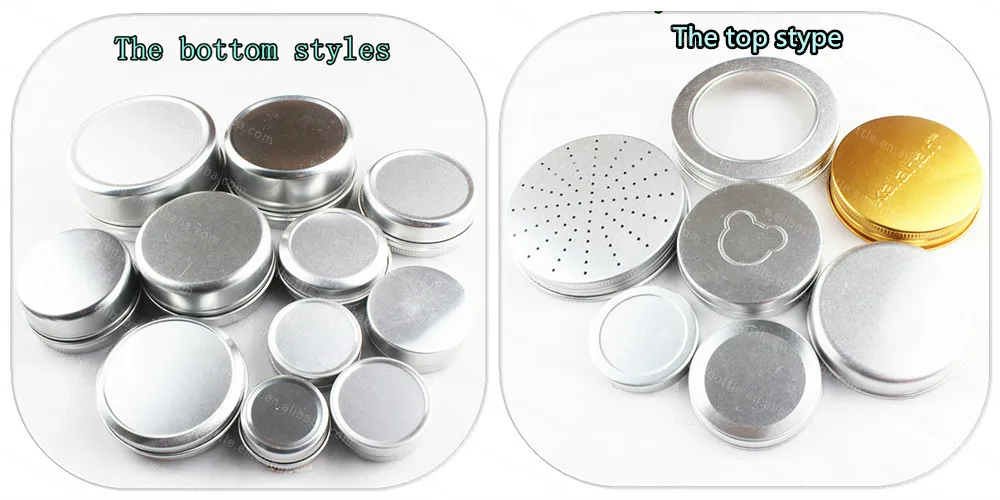 cosmetics aluminum tin container body butter tin wax jar wholesale AJ-2027A