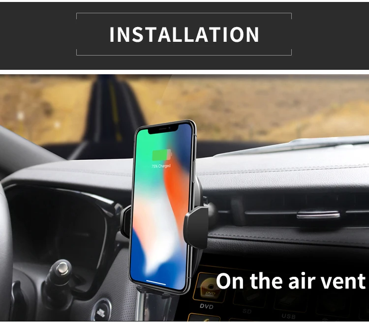 2018 Autolion chargeur RAPIDE noir et rouge 10 W 7.5 W 5 W simple bobine de chargeur sans fil de voiture - ANKUX Tech Co., Ltd