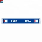 Custom printed scarf , wholesale fan sport football scarf CUBA national logo scarf