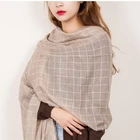 inner mongolian Ladies 100% Excellent shrink resistant cashmere boiled wool knitting scarves