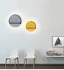 Hot selling factory supply multi color round circle pvc and iron modern wall light