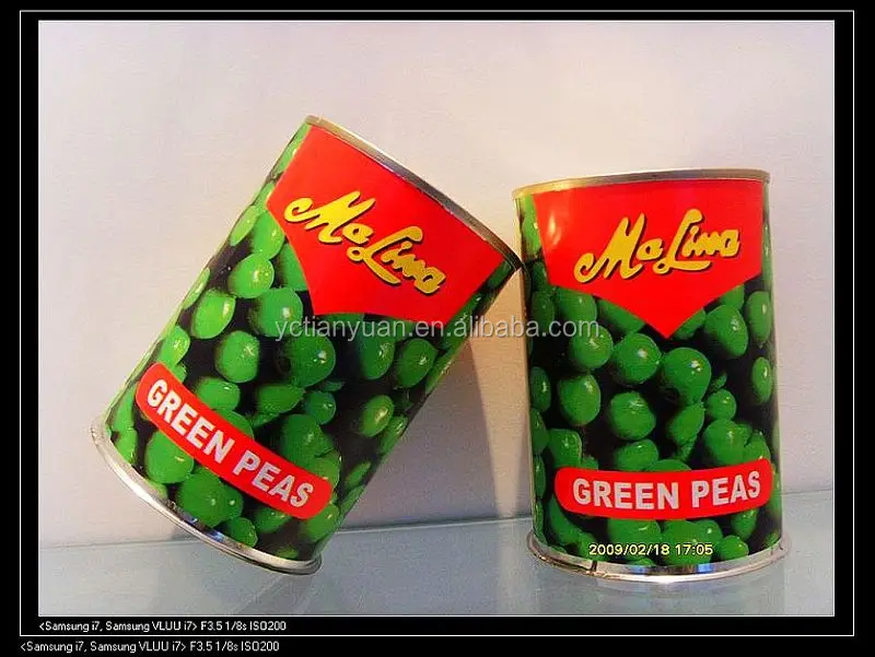 canned green peas in tin