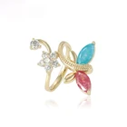 15412 xuping Wholesale diamond jewelry, Saudi Arabia cheap gold artificial fashion ring, butterfly engagement ring