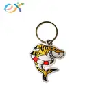Custom key ring type and fabric material embroidery logo keychain