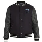 Logo-embellished wool and leather varsity jacket