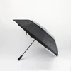 Gray and black two fold folding foldable umbrella with EVA soft handle