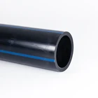 Black with Bule Line Large Diameter Black 10 inch Plastic HDPE Flexible Waste Drain Pipe