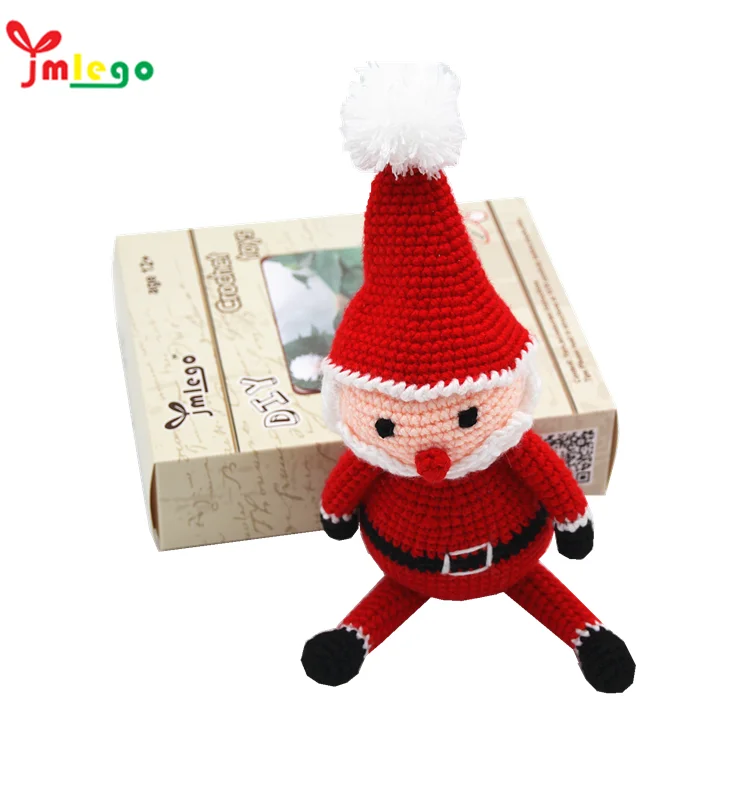 promotional christmas gifts santa claus crochet dolls stuffed