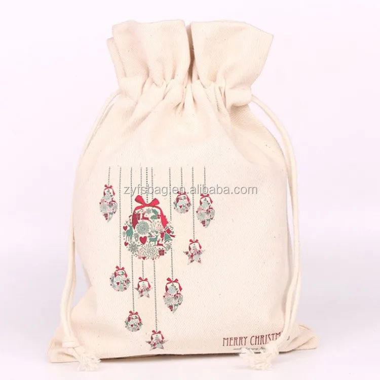 cotton canvas double soap bag drawstring muslin bag