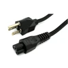 US standard 6 Feet 18 AWG Universal Power Cord for USA 3-pin plug NEMA 5-15P to IEC C13 Cable 1.8M / Black factory directly